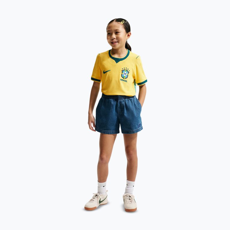 Kinder-Fußballtrikot Nike Brazil 2026/27 Match Home canary/light mint/geode teal 5