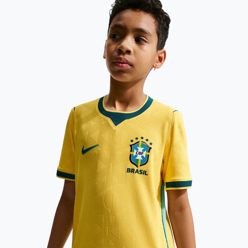 Kinder-Fußballtrikot Nike Brazil 2026/27 Match Home canary/light mint/geode teal 8