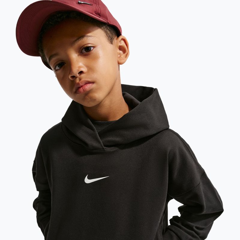 Kinder-Hoodie Nike Pro Dri-Fit Pullover Hoodie black/white 4