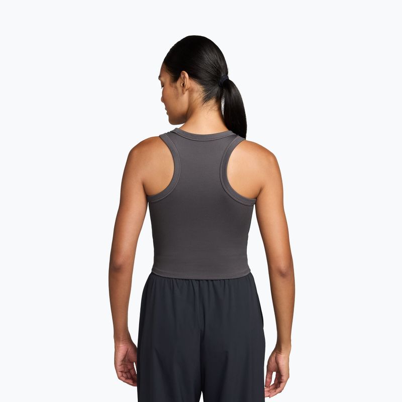 Damen Tanktop Nike One Fitted Dri-Fit Cropped Tank thunder grey/white 2