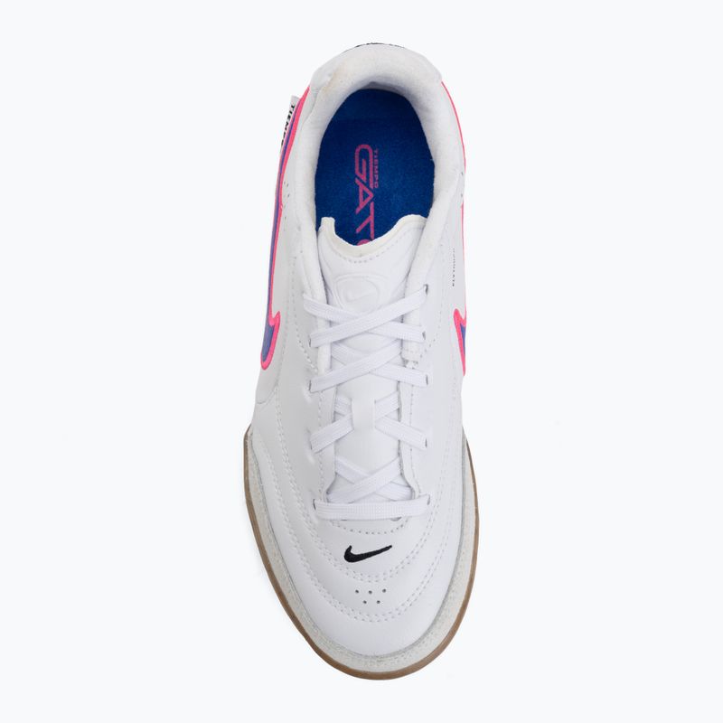 Kinder-Fußballschuhe Nike Tiempo Streetgato Jr white/pink blast/racer blue 5