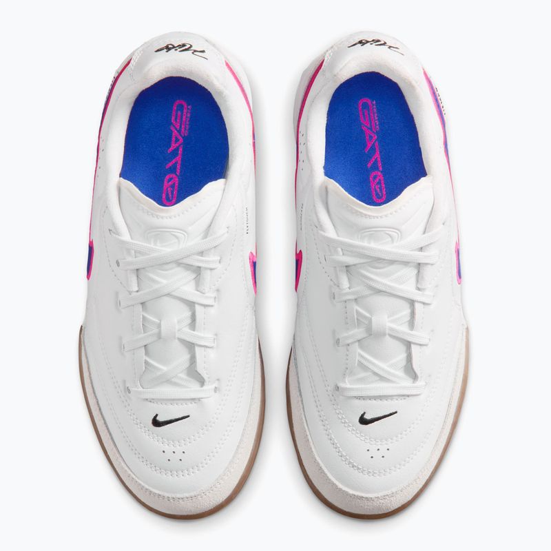 Kinder-Fußballschuhe Nike Tiempo Streetgato Jr white/pink blast/racer blue 6