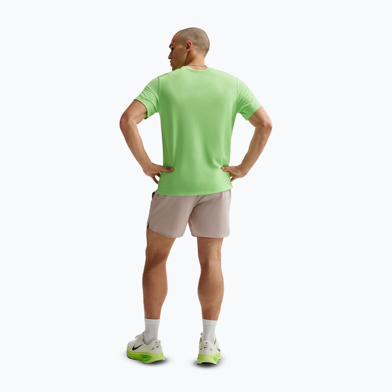 Herren-Laufshirt Nike Miler Dri-Fit UV Lime Blast 3