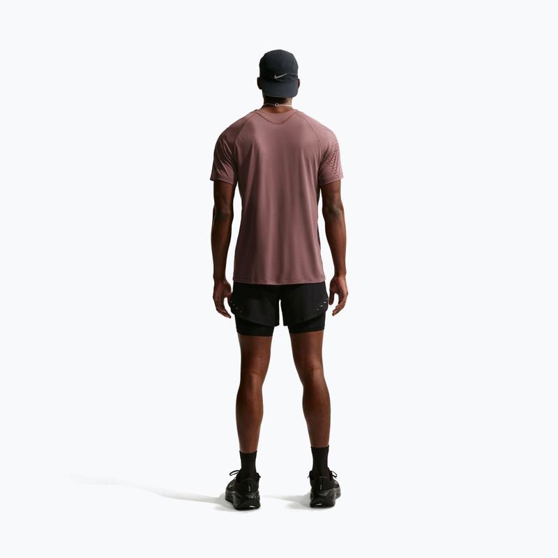 Herren-Laufshirt Nike Stride Dri-Fit ADV tattoo/burgundy crush 4