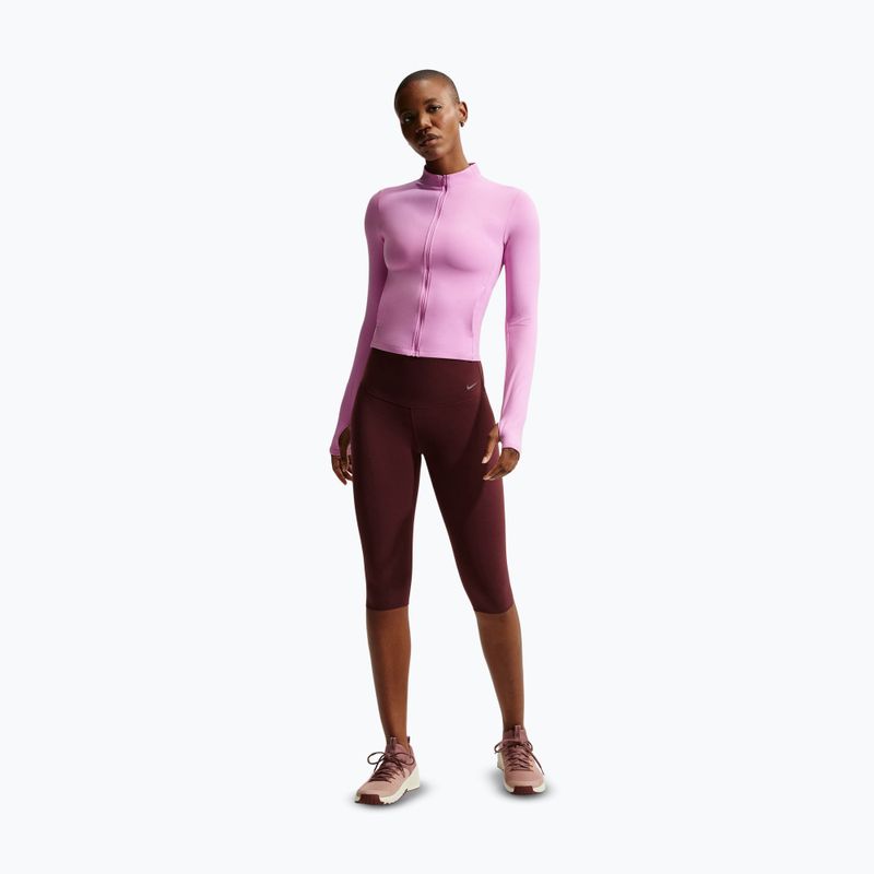 Damen-Trainingssweatshirt Nike Zenvy Dri-Fit Full Zip light magenta/white 2