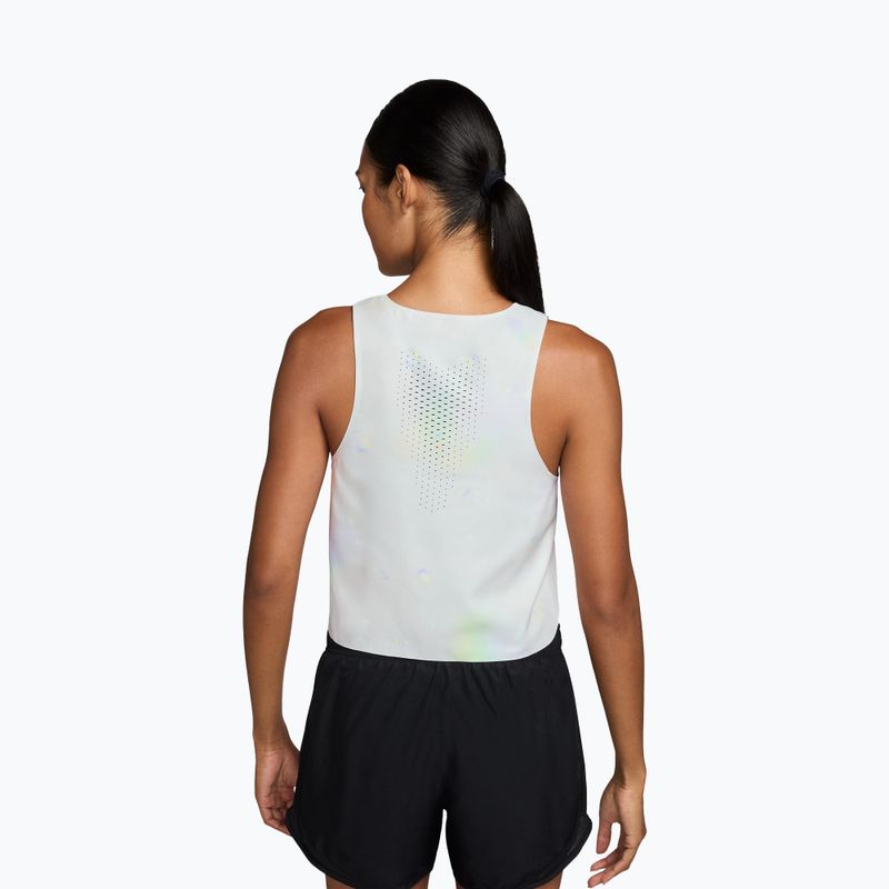 Damen-Laufshirt Nike AeroSwift Dri-Fit ADV Cropped Tank Top off white/black 2