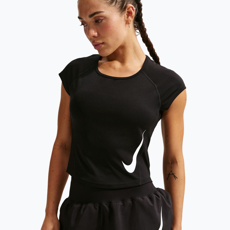 Damen-Laufshirt Nike Swoosh Run Dri-Fit black/white/white 2