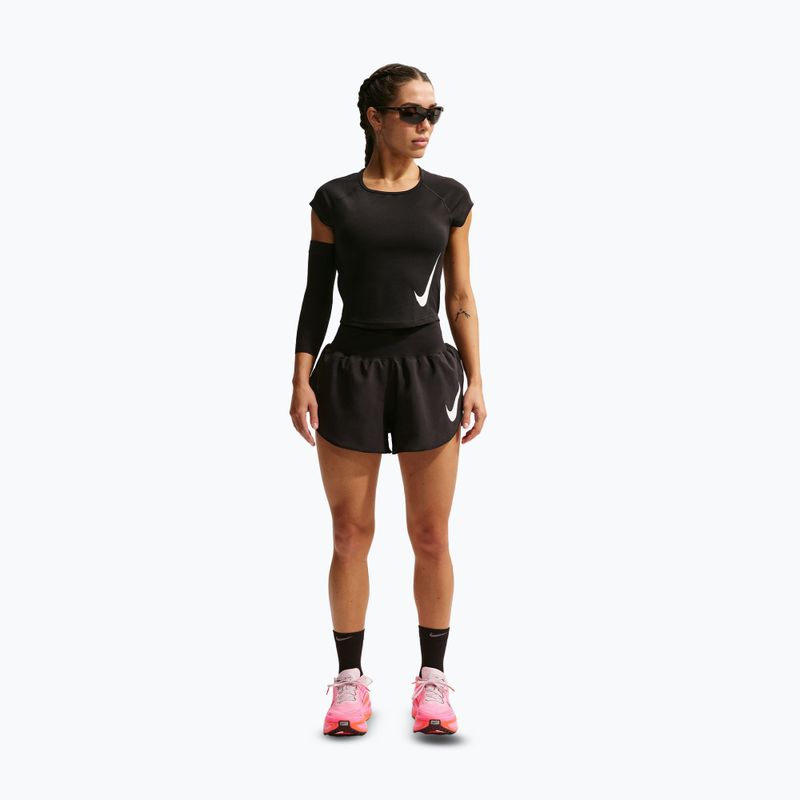 Damen-Laufshirt Nike Swoosh Run Dri-Fit black/white/white 3