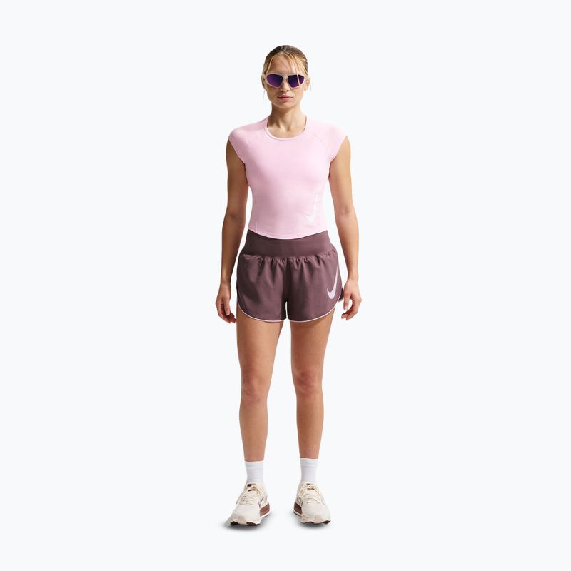 Damen-Laufshirt Nike Swoosh Run Dri-Fit pink foam/photon dust/white 2