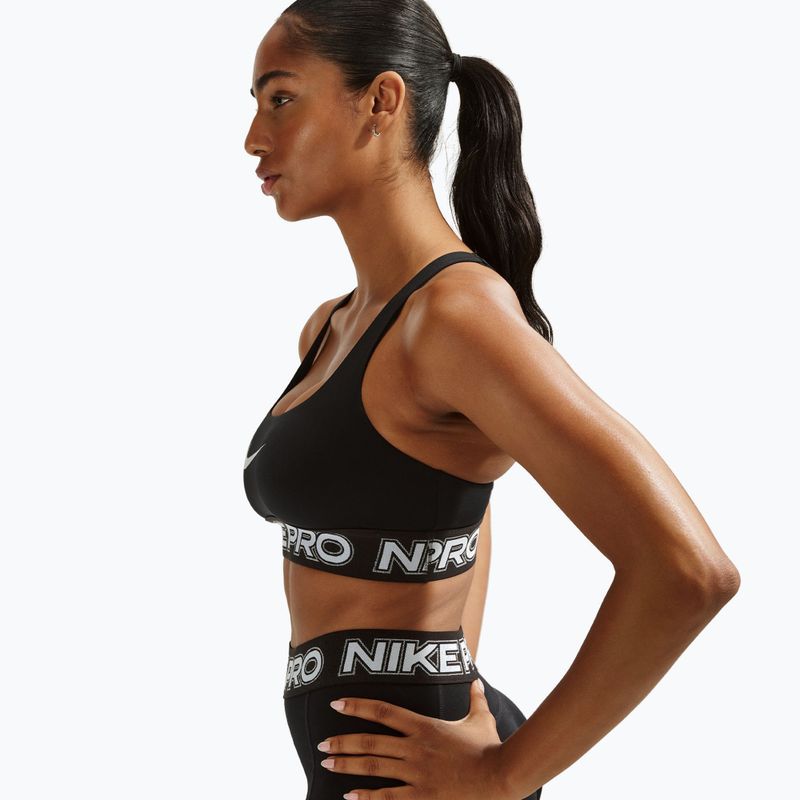 Sport-BH Nike Pro Light Support Non Padded black/white/metallic silver 4