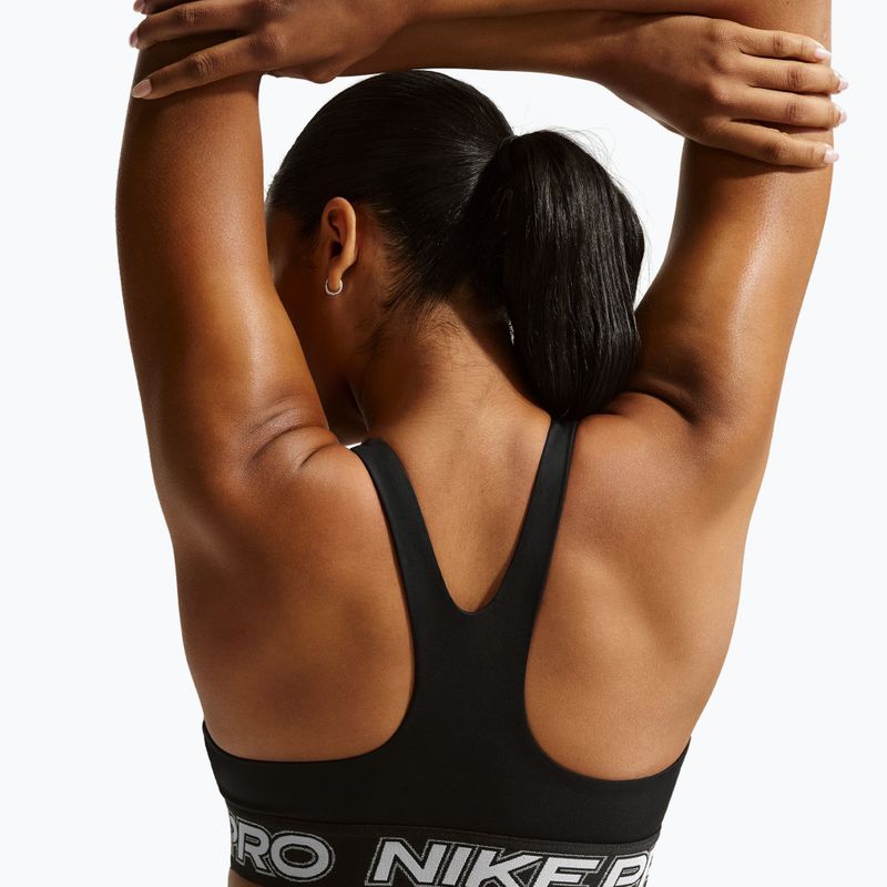 Sport-BH Nike Pro Light Support Non Padded black/white/metallic silver 5