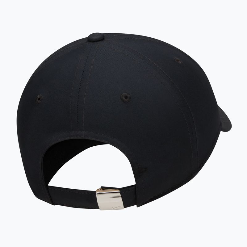 Basecap Nike Dri-Fit Club Unstructured Metal Swoosh 2026 black/metallic silver 2