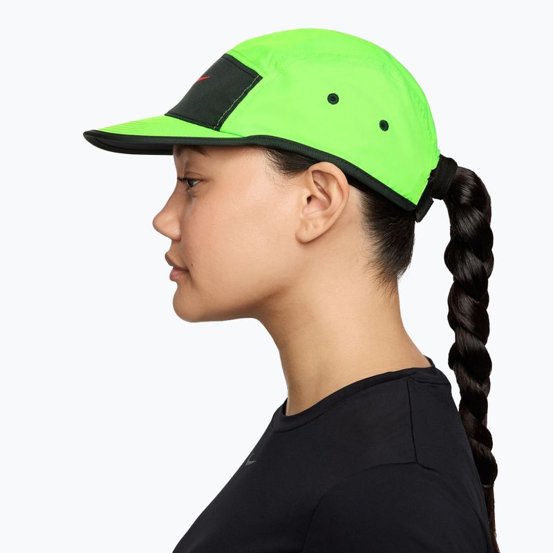 Basecap Nike Dri-Fit Fly electric green/black spruce/hot lava 3