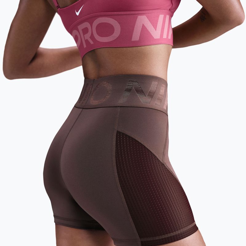 Damen-Shorts Nike Pro Sculpt High Waisted 5" Biker tattoo/burgundy crush/white 5