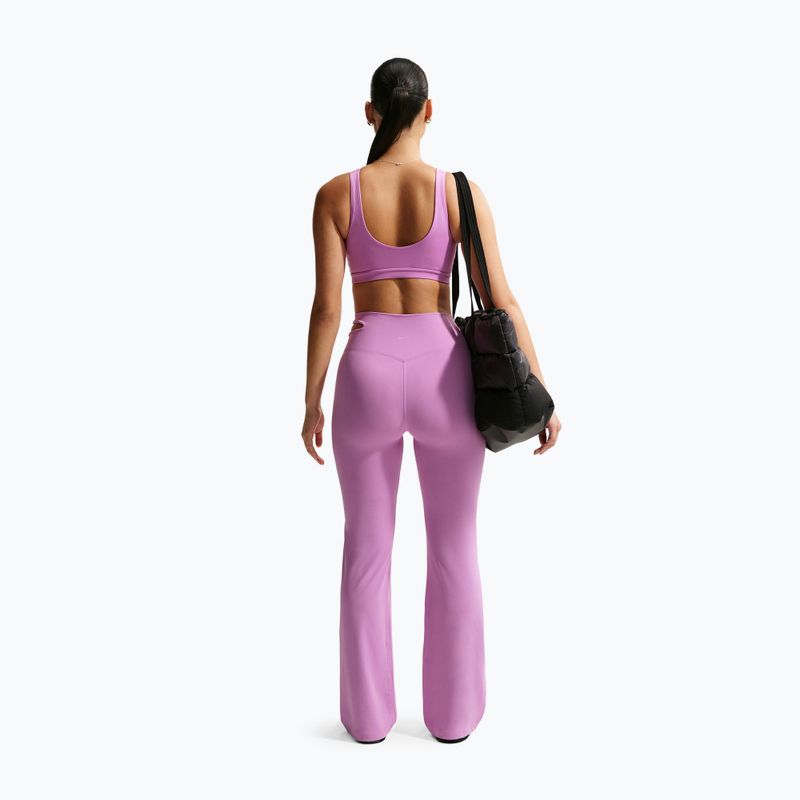 Damen-Trainingshose Nike Zenvy High-Waisted Flared light magenta/white 3