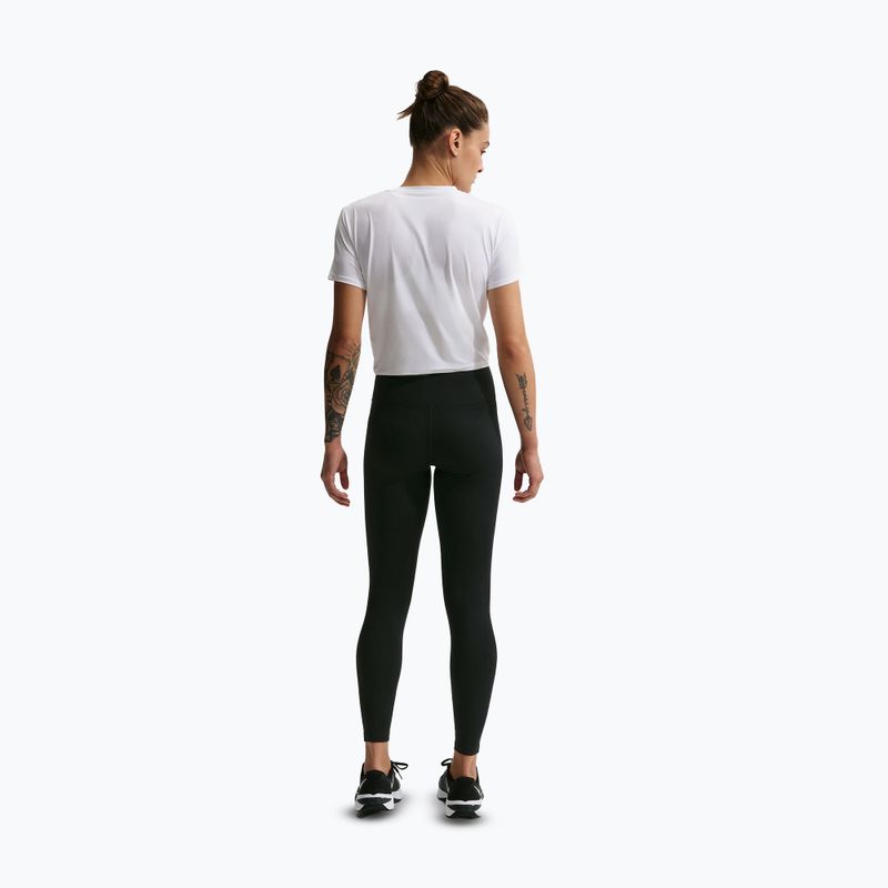 Damen-Leggings Nike One Seamless Front High-Waisted black/white 3