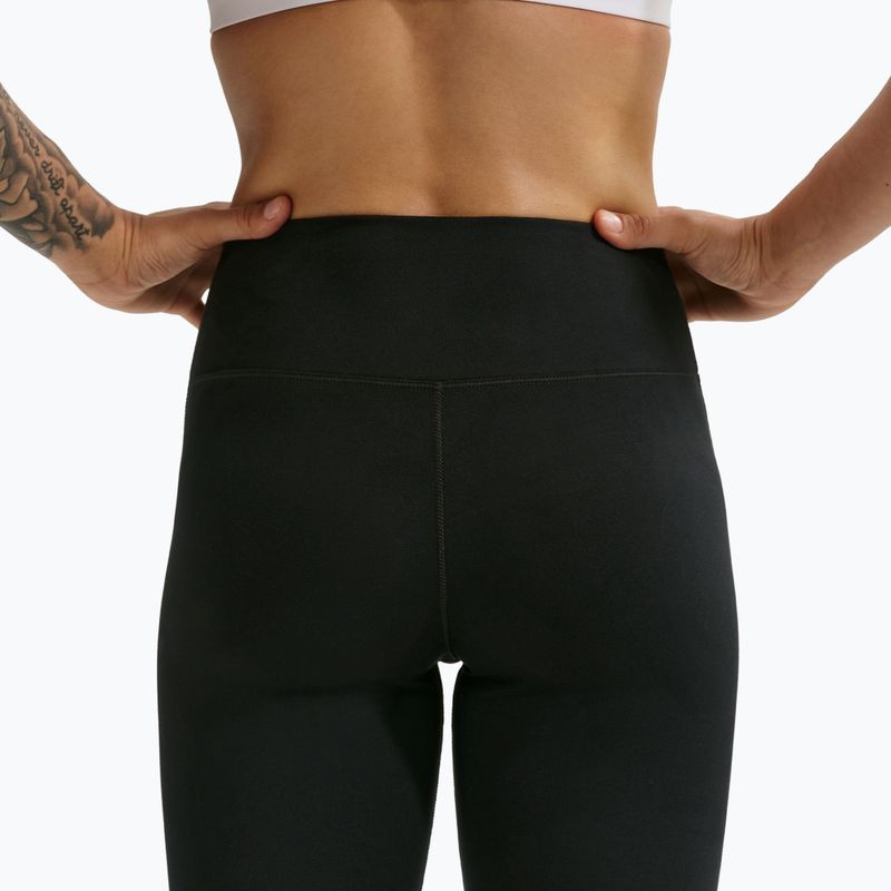 Damen-Leggings Nike One Seamless Front High-Waisted black/white 5