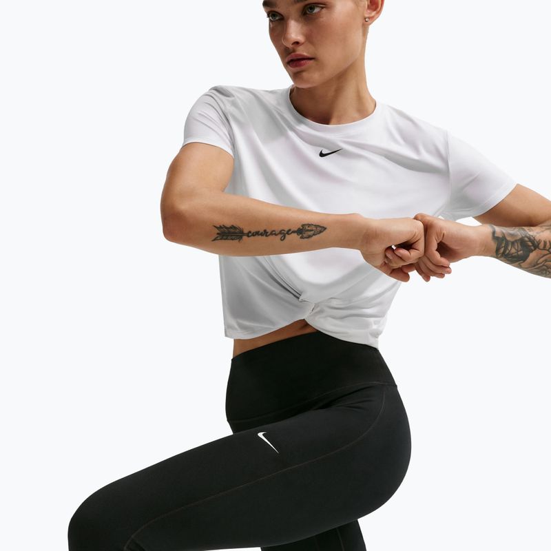Damen-Leggings Nike One Seamless Front High-Waisted black/white 6