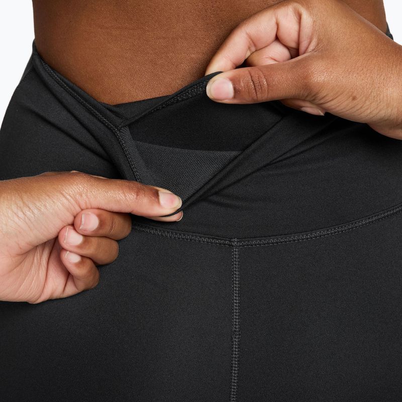 Damen-Leggings Nike One Seamless Front High-Waisted black/white 8