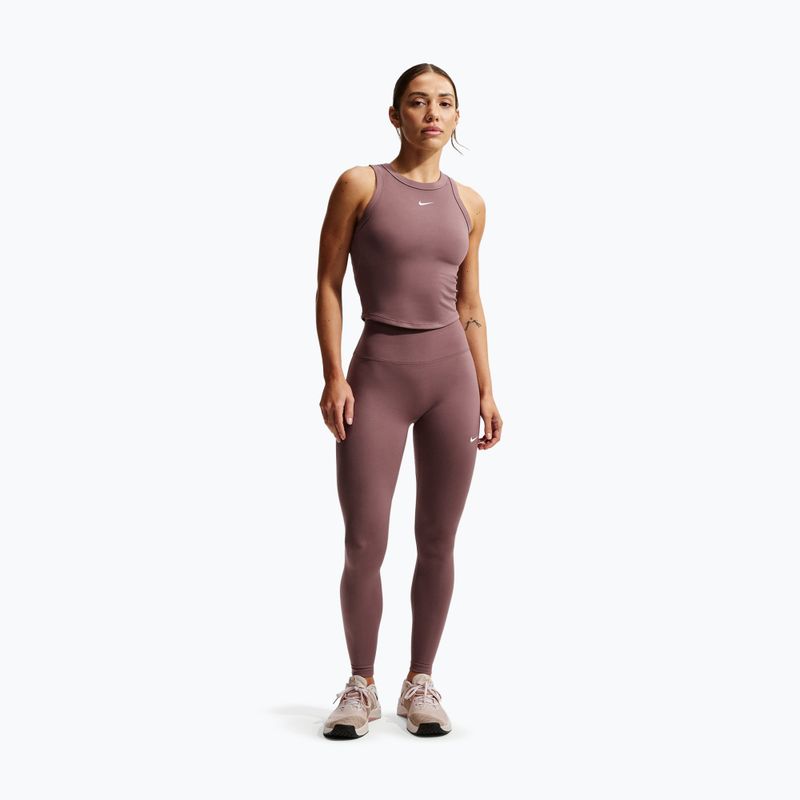 Damenleggings Nike One Seamless Front High-Waisted tattoo/white 2