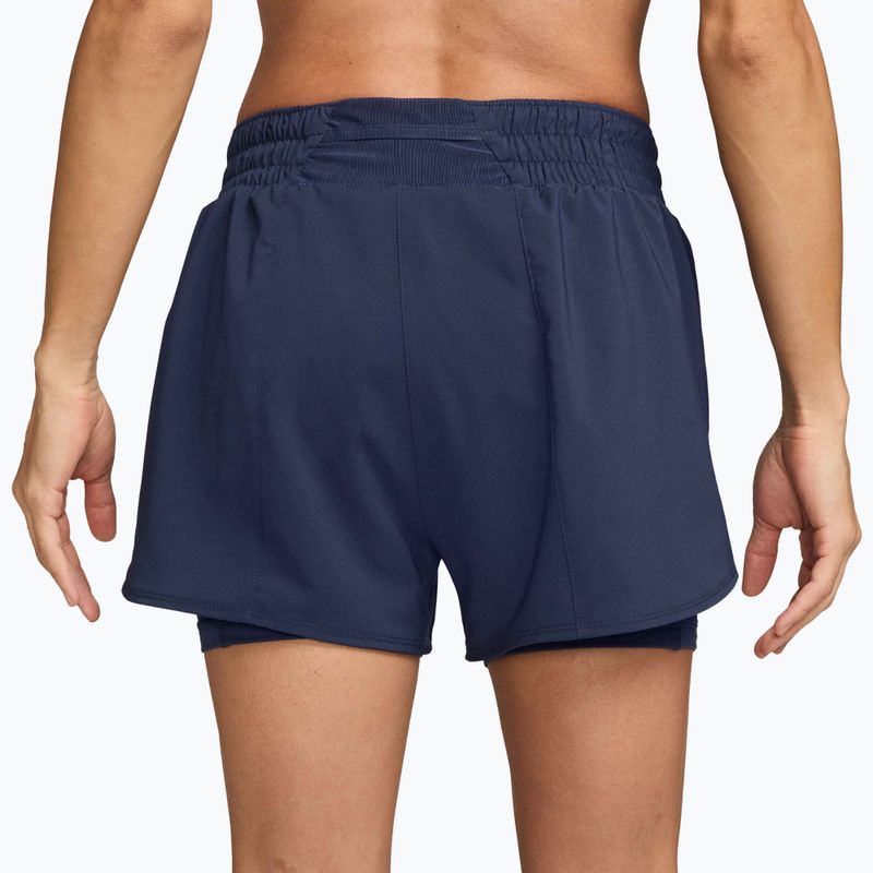 Damen-Shorts Nike One Dri-Fit High-Waisted 3" 2In1 midnight navy/white 2