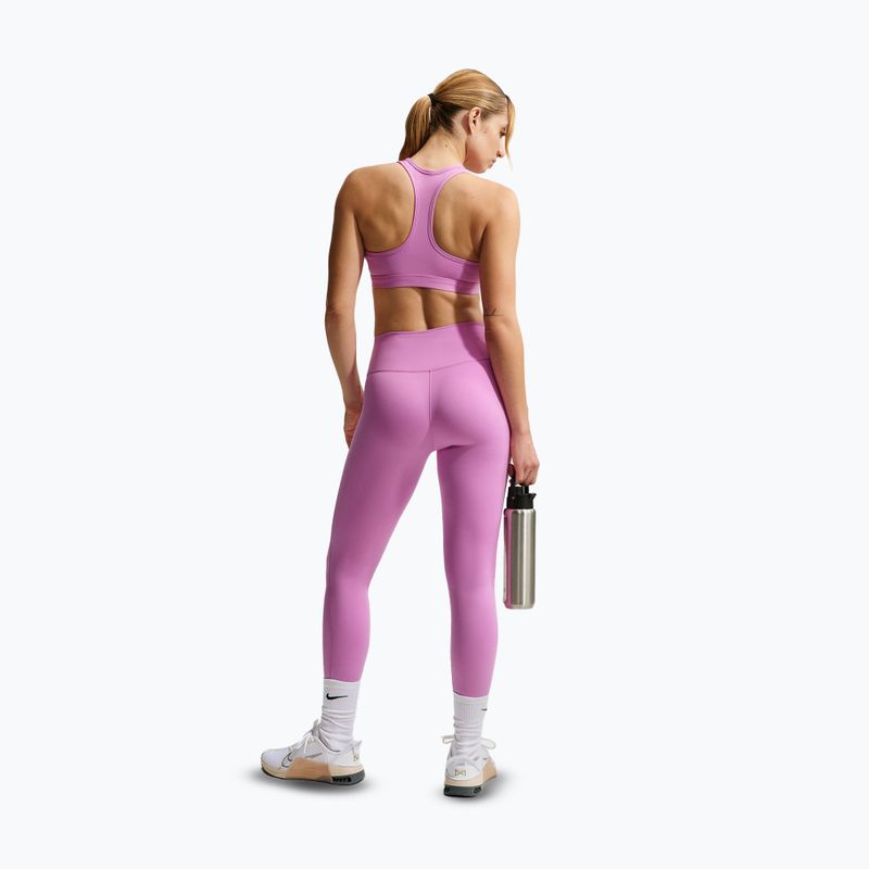 Damen-Leggings Nike One Seamless Front High-Waisted light magenta/white 3