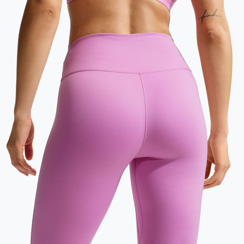 Damen-Leggings Nike One Seamless Front High-Waisted light magenta/white 4