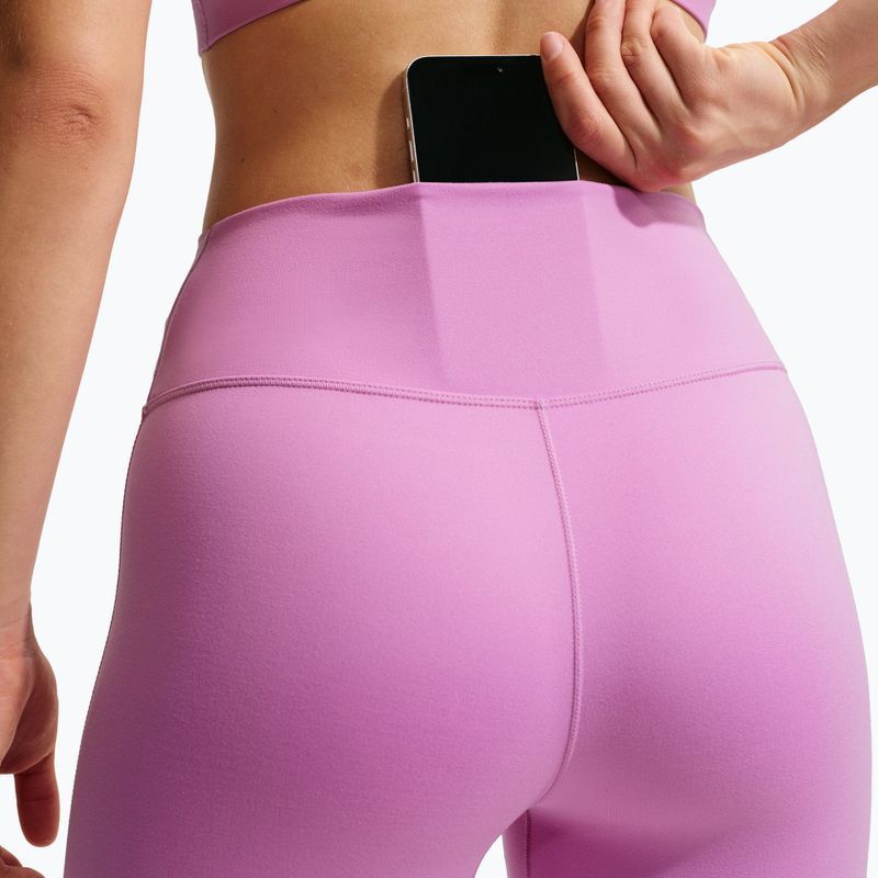 Damen-Leggings Nike One Seamless Front High-Waisted light magenta/white 5