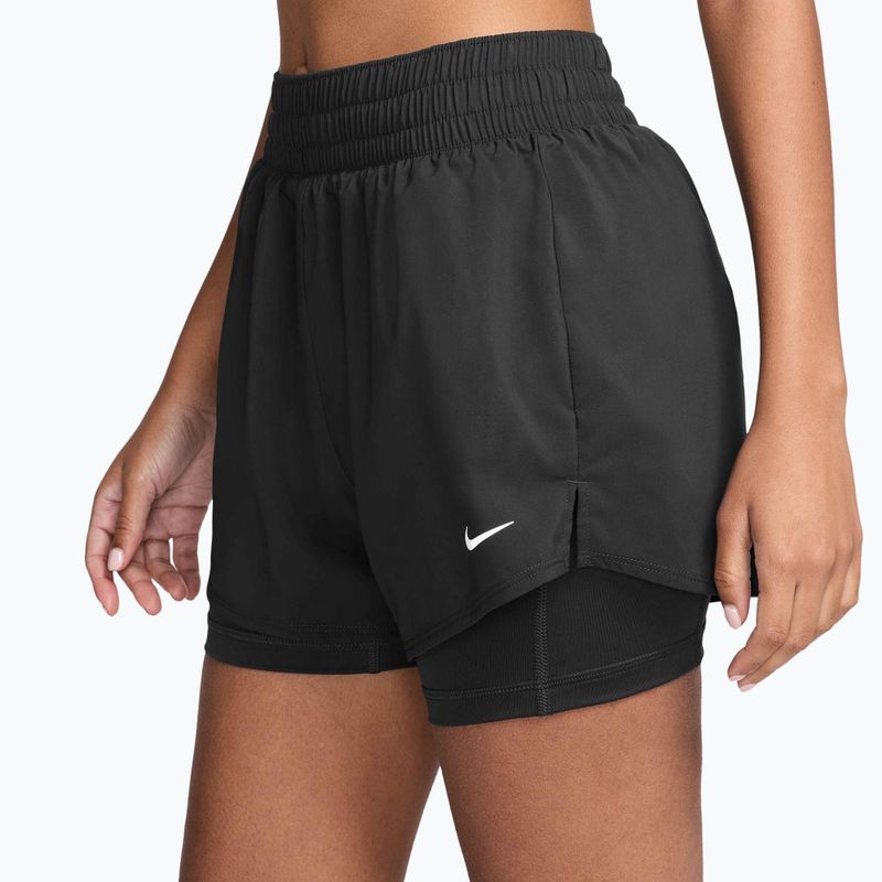 Damen-Shorts Nike One Dri-Fit High-Waisted 3" 2In1 black/white 3