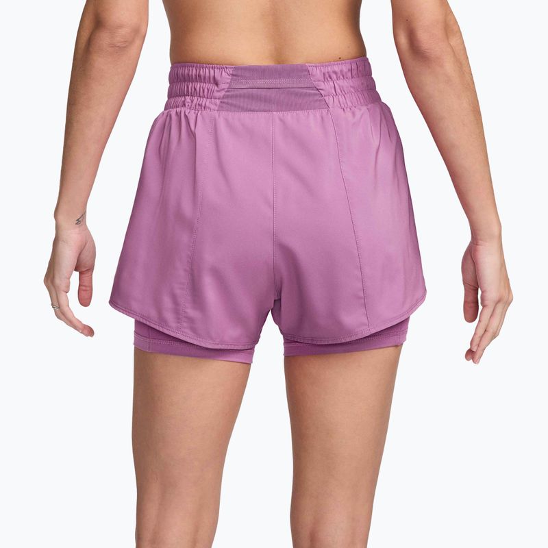 Damen-Shorts Nike One Dri-Fit High-Waisted 3" 2In1 light magenta/white 2