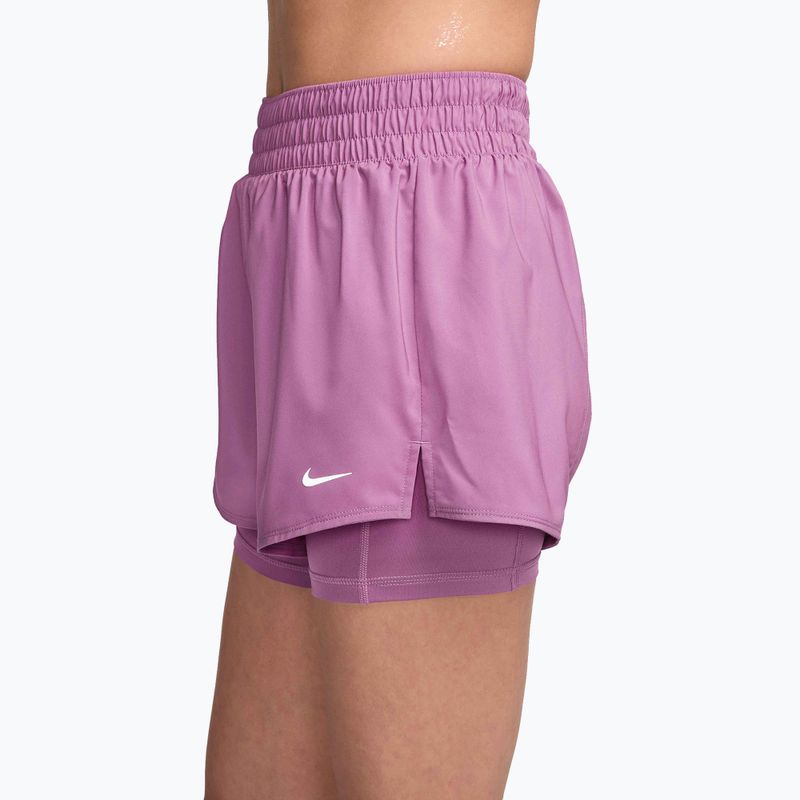 Damen-Shorts Nike One Dri-Fit High-Waisted 3" 2In1 light magenta/white 3