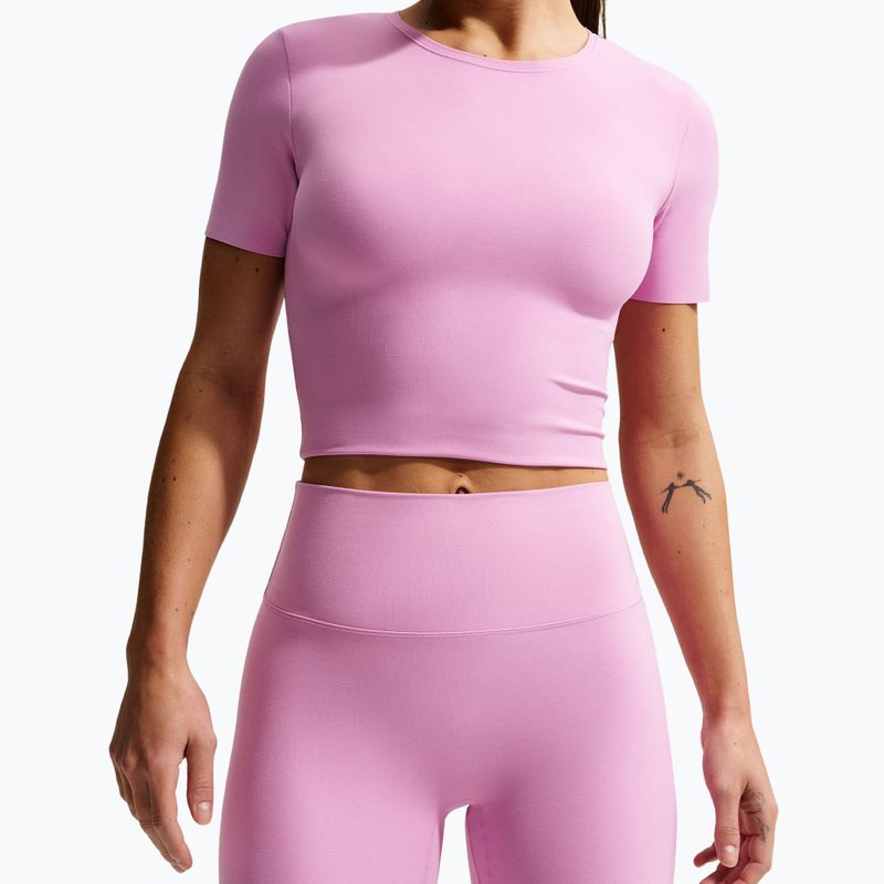 Damen-Shorts Nike Zenvy High Waisted Biker 5" light magenta/white 5
