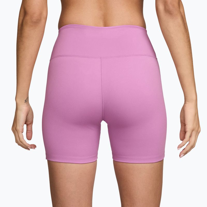Damen-Shorts Nike One High-Waisted Biker 5" light magenta/white 2