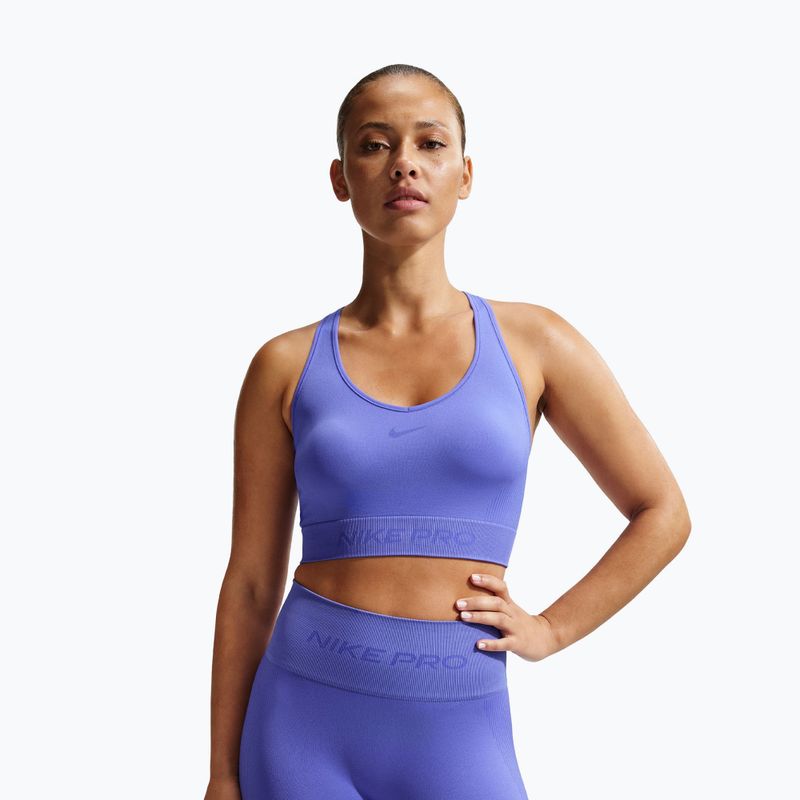 Damen-Shorts Nike Pro Seamless High-Waisted Biker 5" sapphire 5