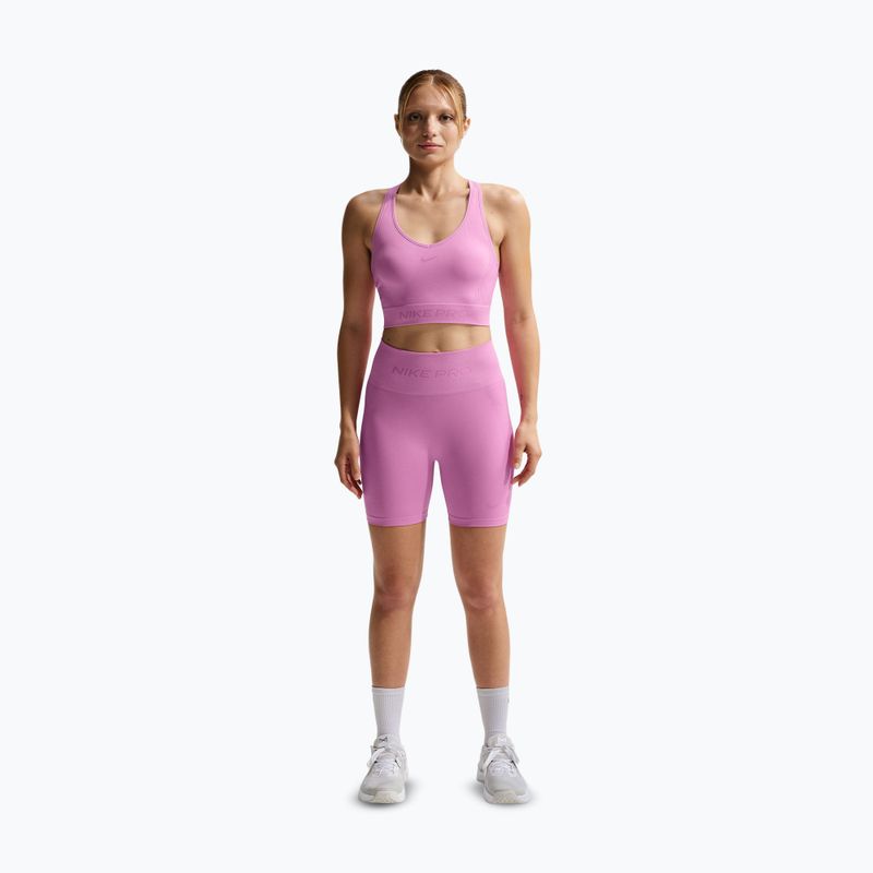 Trainings-Top Nike Pro Seamless Dri-Fit Cropped light magenta 2