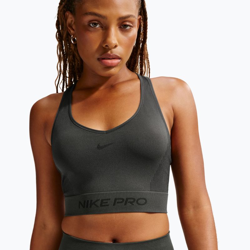 Damen-T-Shirt Nike Pro Seamless Dri-Fit Cropped dark