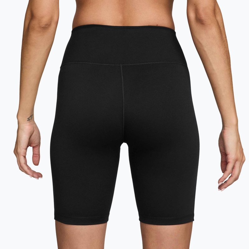 Damen-Shorts Nike One High-Waisted Biker 8" black/white 2