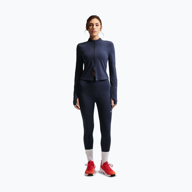 Damenleggings Nike One midnight navy/white 2