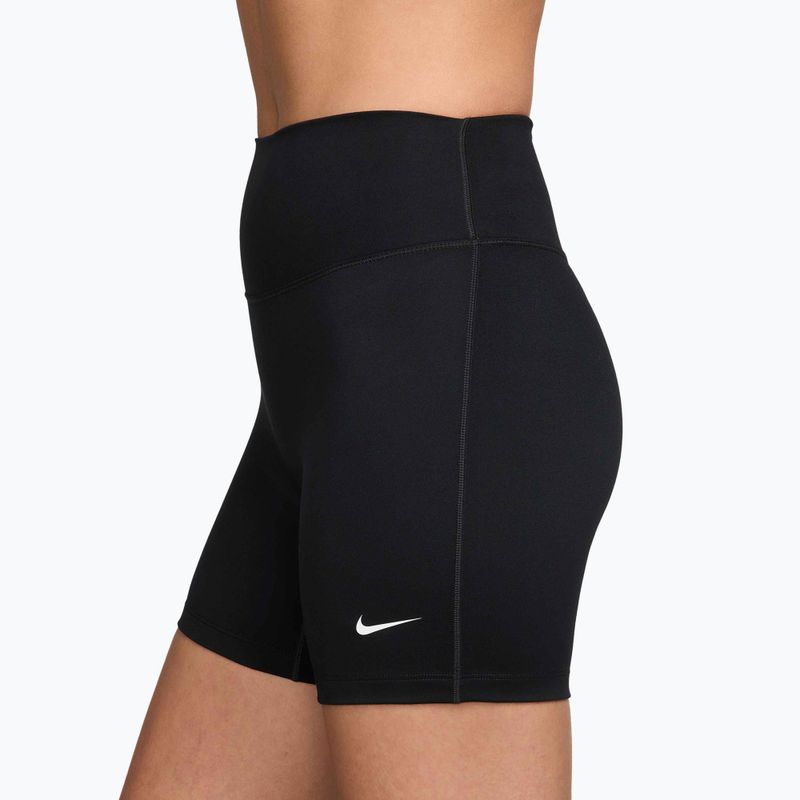 Damen-Biker-Shorts Nike One High-Waisted Biker 5" black/white 3