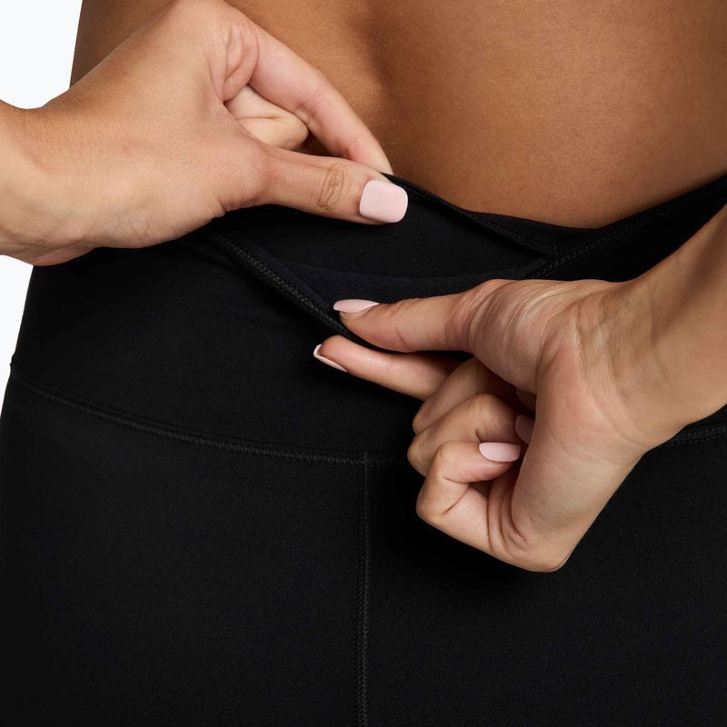 Damen-Biker-Shorts Nike One High-Waisted Biker 5" black/white 4