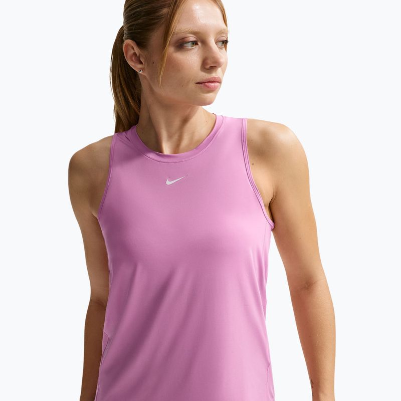 Damen-Trainingsshirt Nike One Classic Dri-Fit light magenta/white 5