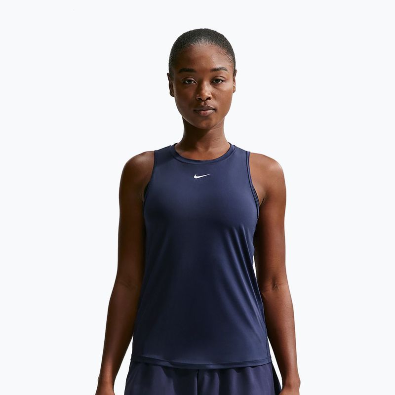 Damen-Trainingsshirt Nike One Classic Dri-Fit midnight navy/white