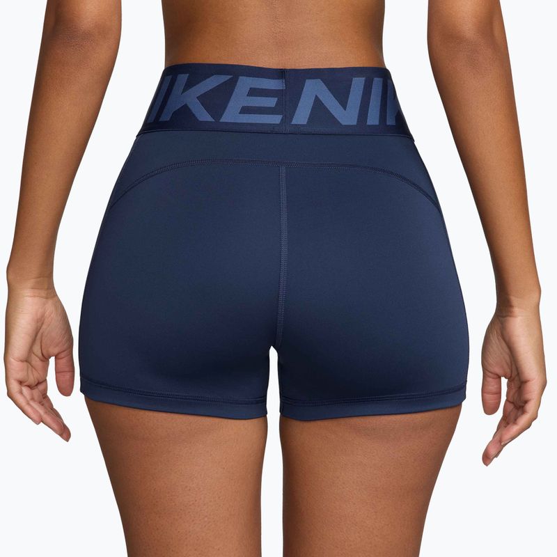 Damen-Biker-Shorts Nike Pro Sculpt High Waisted 3" Biker midnight navy/white 2