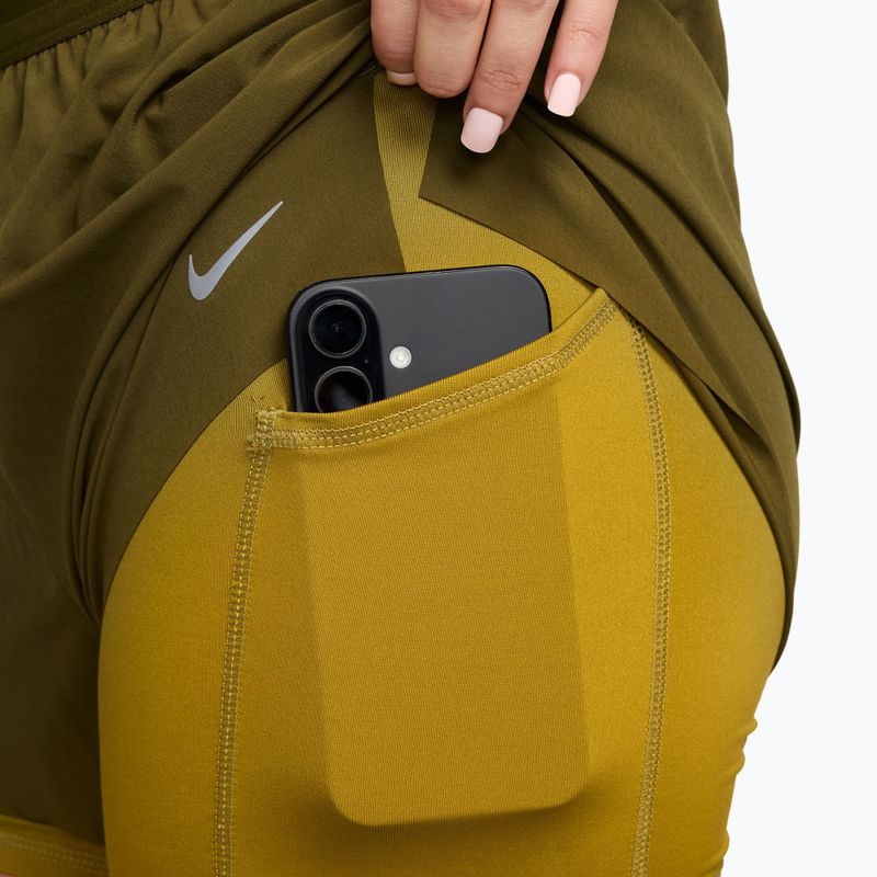 Damen-Laufshorts Nike Swift Mid-Rise 2in1 Olive Flak/Peat Moss 4