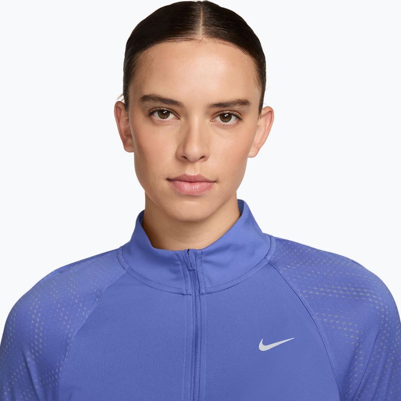 Damen-Langarm-Laufshirt Nike Tempo Flash Dri-Fit 1/4 Zip sapphire/black/white 3