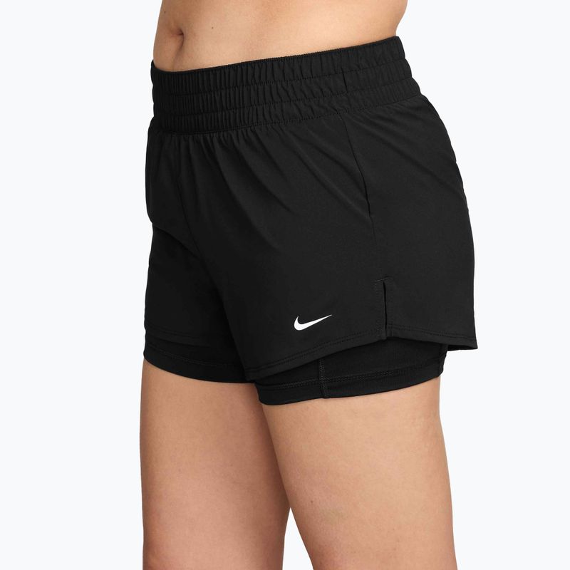 Damen-Laufshorts Nike One Dri-FIT 2IN1 black/white 3