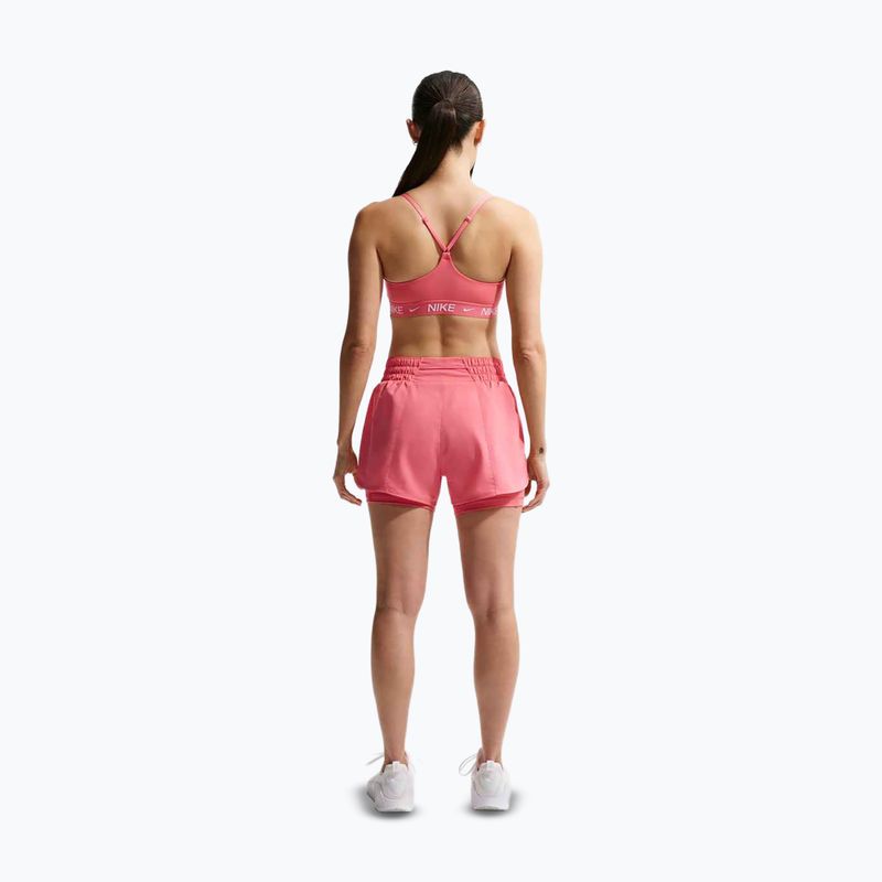 Damen Laufshorts Nike One Dri-FIT 2IN1 sea coral/white 3