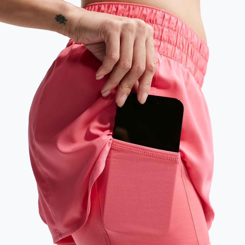 Laufshorts Damen Nike One Dri-FIT 2IN1 sea coral/white 7