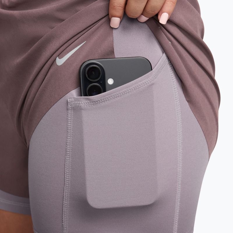 Damen-Laufshorts Nike Swift Mid-Rise 2in1 tattoo/light violet ore 8