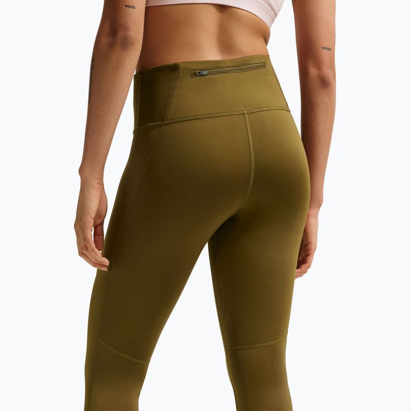 Damen-Laufleggings Nike Tempo High-Waisted 7/8 Olive Flak 4